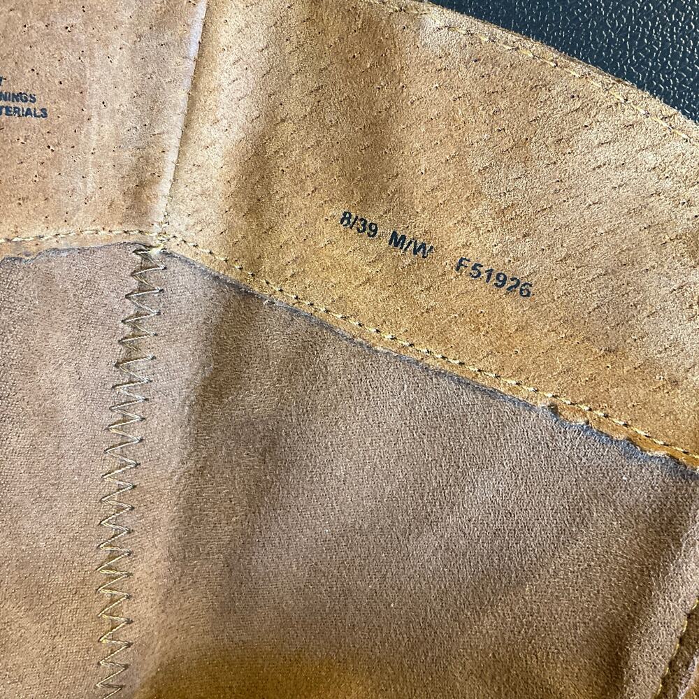 Born Distressed Brown Leather Mid-Calf Moto Boots - Picture 8 of 10